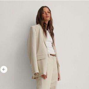 Women's Cream Twill Blazer